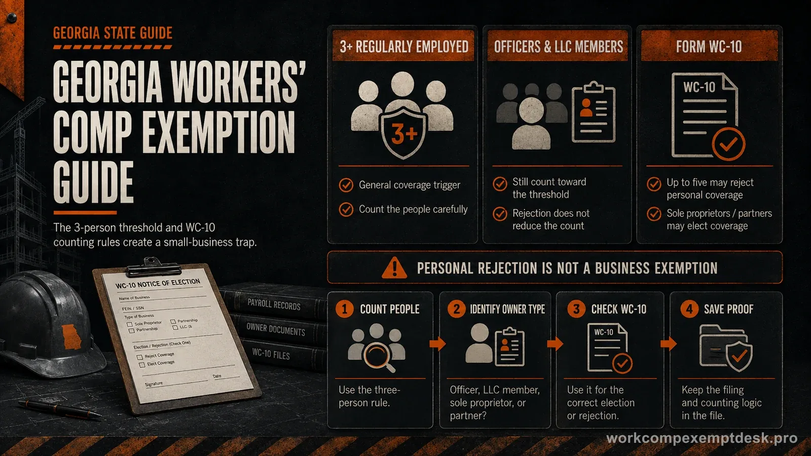 Georgia workers' compensation exemption compliance explainer